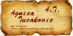 Agnica Tucaković vizit kartica